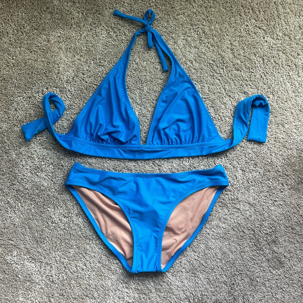 J.Crew blue bikini set